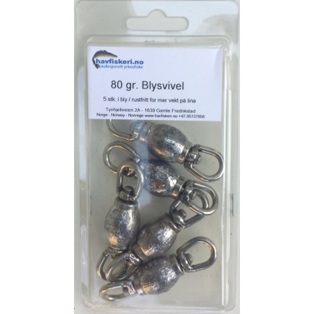 80 grammes Lead / stainless steel - pack of 25 
