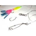 Anzol Inox 3.8" - 12m seda 2.0mm com snap 100mm and squid lure pack of 60