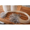 Anzol Inox Cerco 14/0" - 150cm mono 1.8mm com snap 100mm saco de 100 - Fletan - Garopa