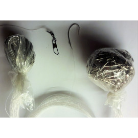 Mustad 533D 2/0 - 70cm mono 0.60mm pack of 100